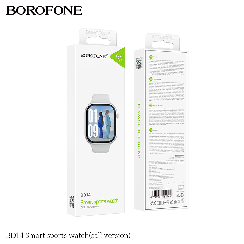 BOROFONE BD14 Bluetooth calling smartwatch Black Silver NZ 5